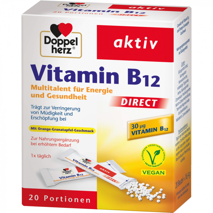 DOPPELHERZ Vitamin B12 DIRECT Pellets 20 St