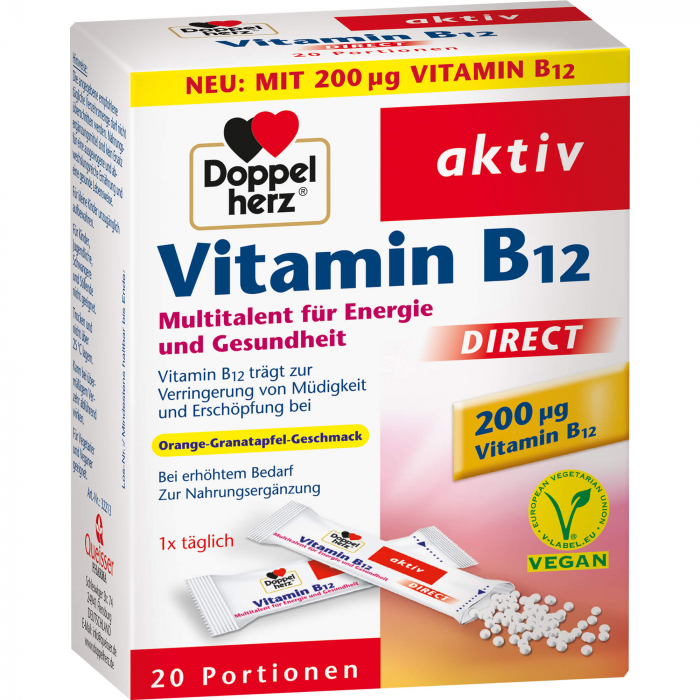 DOPPELHERZ Vitamin B12 DIRECT Pellets 20 St