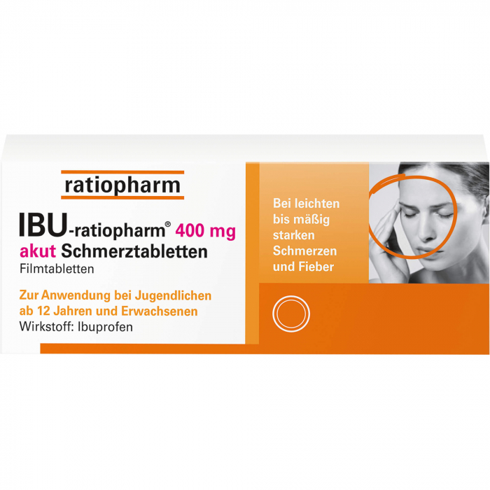 IBU-RATIOPHARM 400 mg akut Schmerztbl.Filmtabl. 50 St