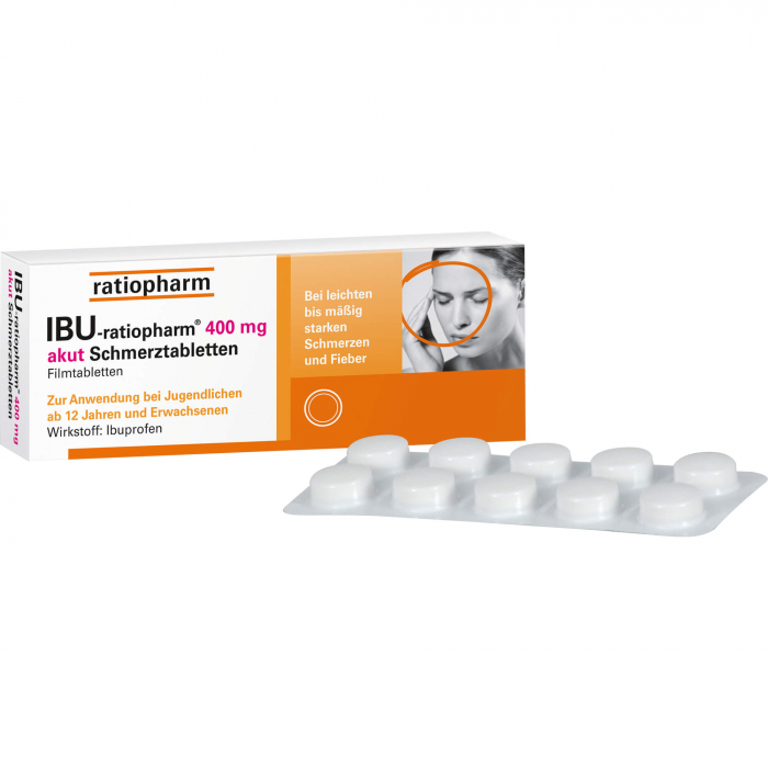 IBU-RATIOPHARM 400 mg akut Schmerztbl.Filmtabl. 50 St