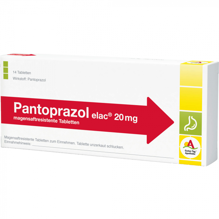 PANTOPRAZOL 20 mg elac magensaftres.Tabletten 14 St
