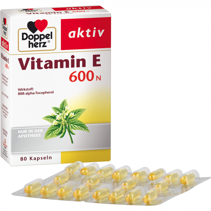 DOPPELHERZ Vitamin E 600 N Weichkapseln 80 St