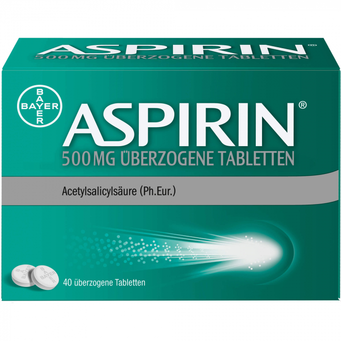 ASPIRIN 500 mg überzogene Tabletten 40 St