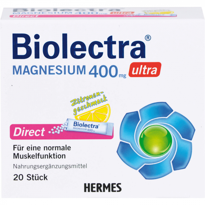 BIOLECTRA Magnesium 400 mg ultra Direct Zitrone 20 St
