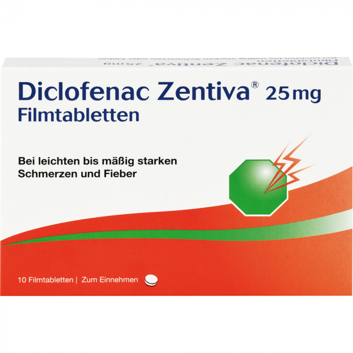 DICLOFENAC Zentiva 25 mg Filmtabletten 10 St