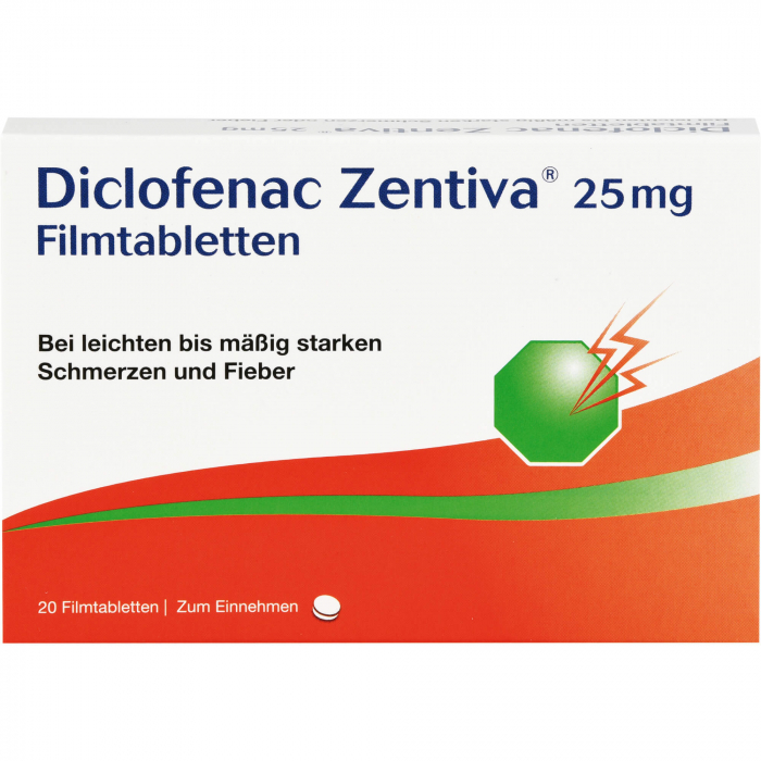DICLOFENAC Zentiva 25 mg Filmtabletten 20 St