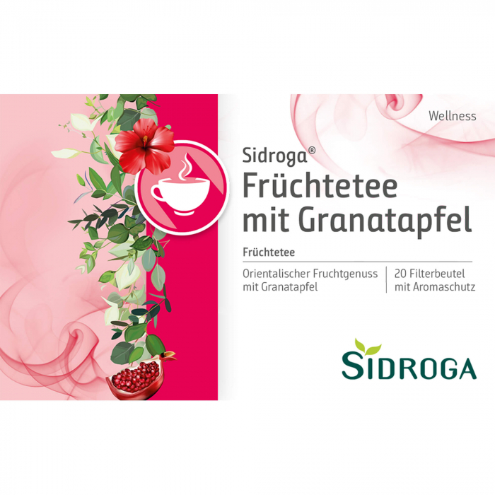 SIDROGA Wellness Früchtetee m.Granatapfel Filterb. 20X2.0 g
