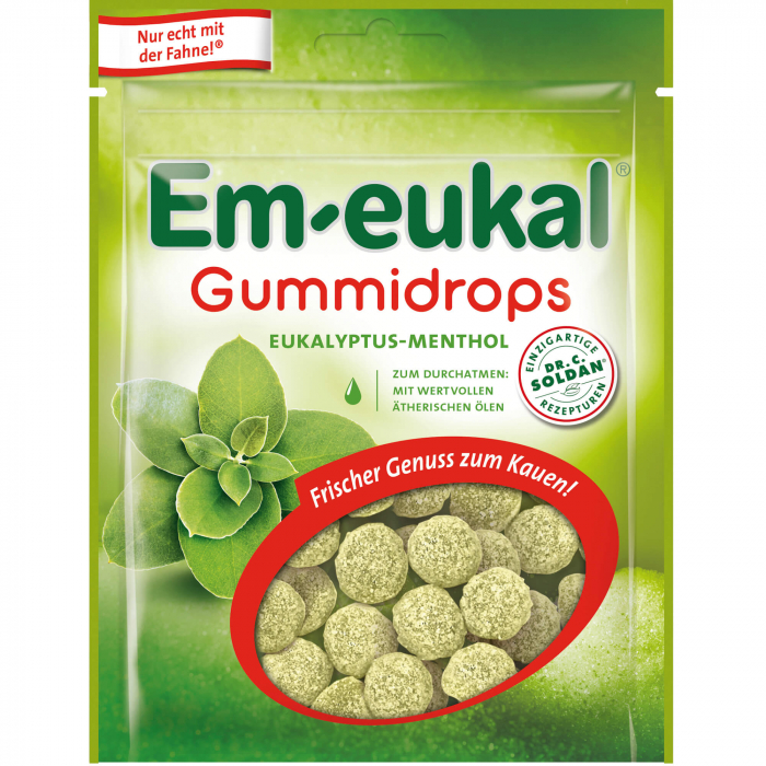 EM-EUKAL Gummidrops Eukalyptus-Menthol zuckerhalt. 90 g