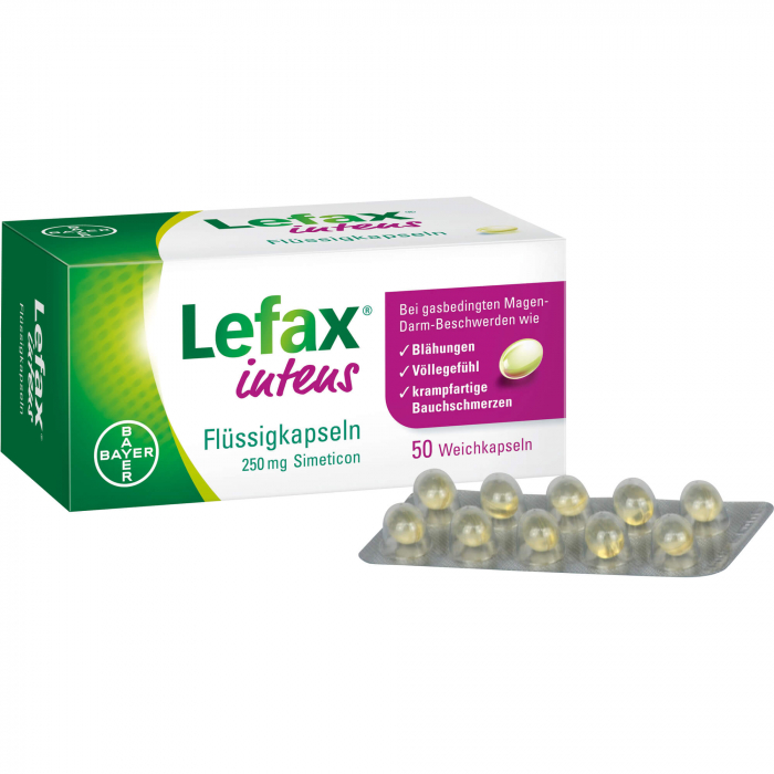 LEFAX intens Flüssigkapseln 250 mg Simeticon 50 St
