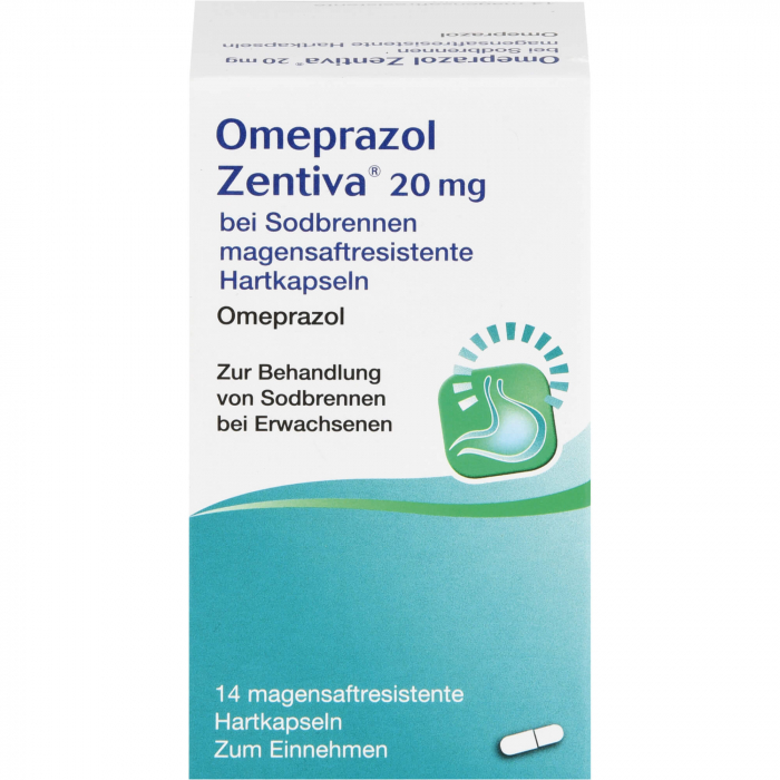 OMEPRAZOL Zentiva 20 mg bei Sodbrennen 14 St