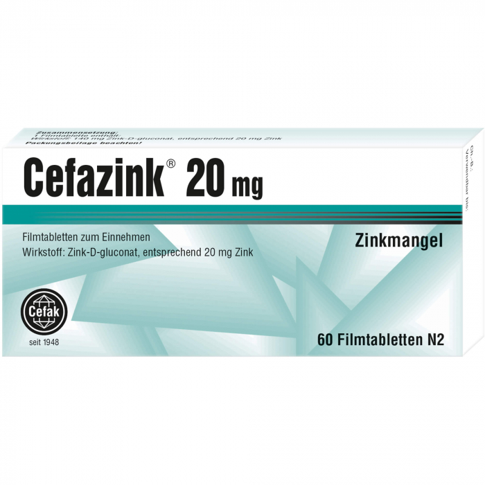 CEFAZINK 20 mg Filmtabletten 60 St