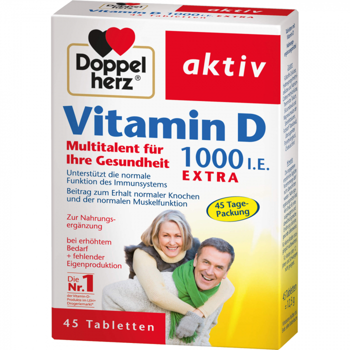 DOPPELHERZ Vitamin D3 1000 I.E. EXTRA Tabletten 45 St