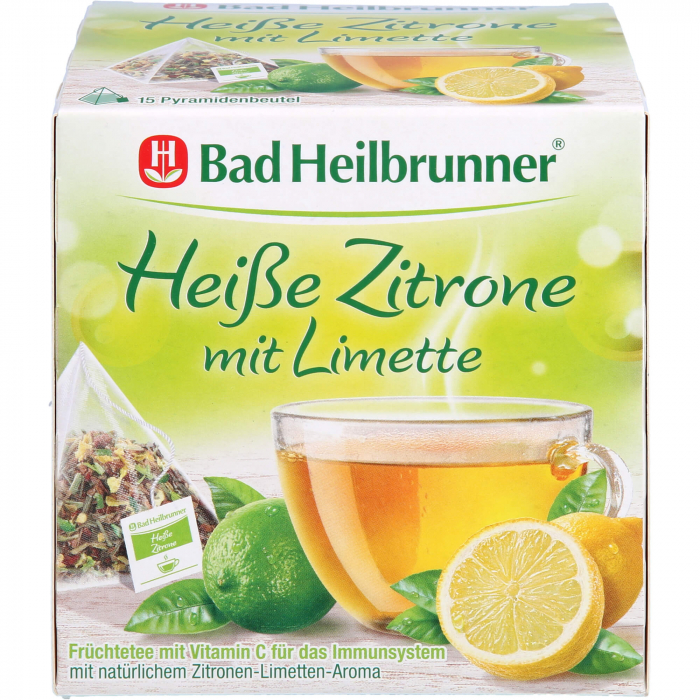 BAD HEILBRUNNER heiße Zitrone m.Limette Pyr.Btl. 15X2.5 g