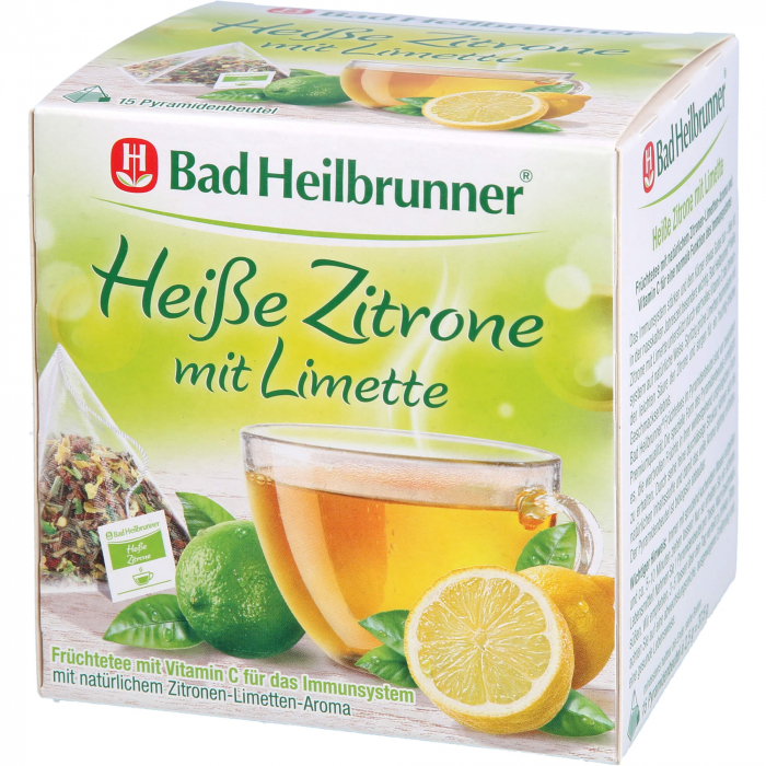 BAD HEILBRUNNER heiße Zitrone m.Limette Pyr.Btl. 15X2.5 g