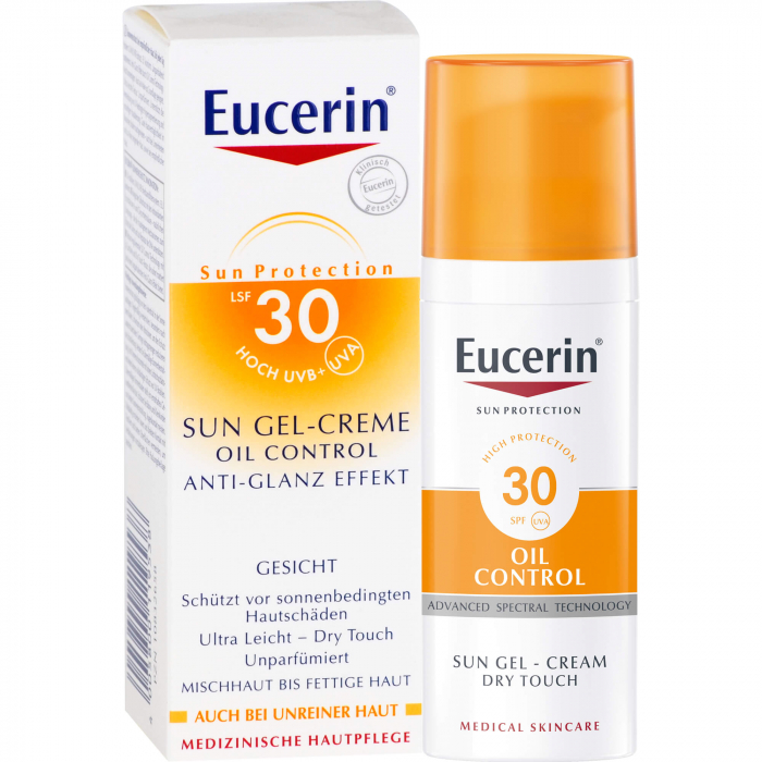EUCERIN Sun Gel-Creme Oil Contr.Anti-Gl.Eff.LSF 30 50 ml