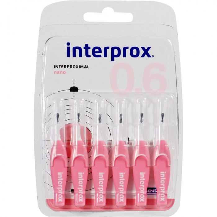 INTERPROX reg nano rosa Interdentalbürste Blister 6 St