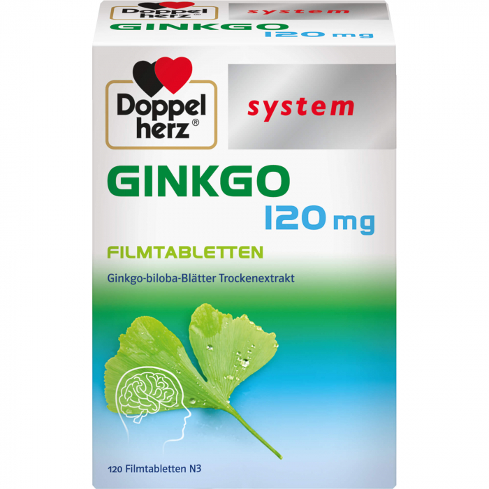 DOPPELHERZ Ginkgo 120 mg system Filmtabletten 120 St
