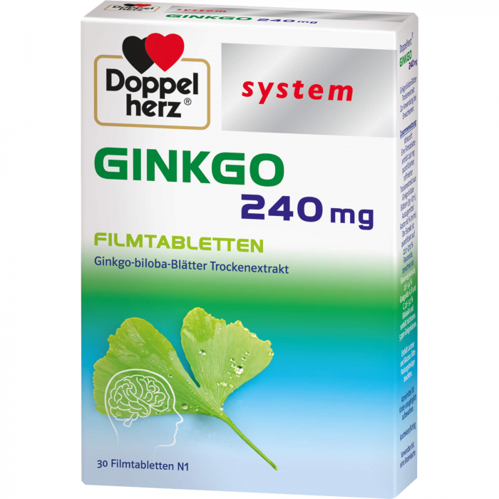 DOPPELHERZ Ginkgo 240 mg system Filmtabletten 30 St