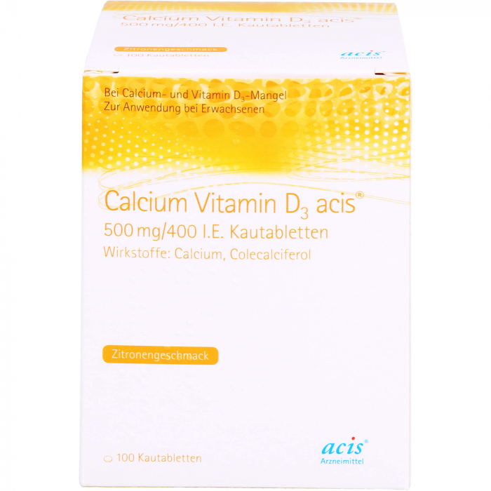 CALCIUM VITAMIN D3 acis 500 mg/400 I.E. Kautabl. 100 St