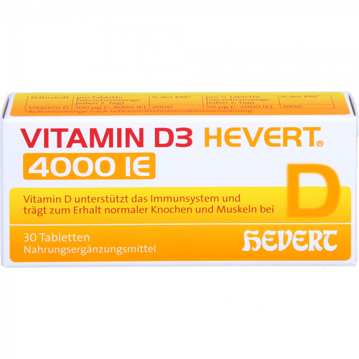 VITAMIN D3 HEVERT 4.000 I.E. Tabletten 30 St