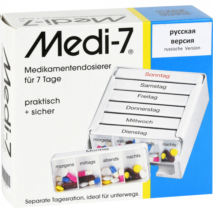 MEDI 7 Medikamentendos.f.7 Tage weiß russ.Version 1 St