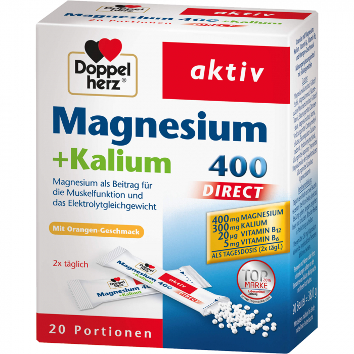 DOPPELHERZ Magnesium+Kalium DIRECT Portionsbeutel 20 St