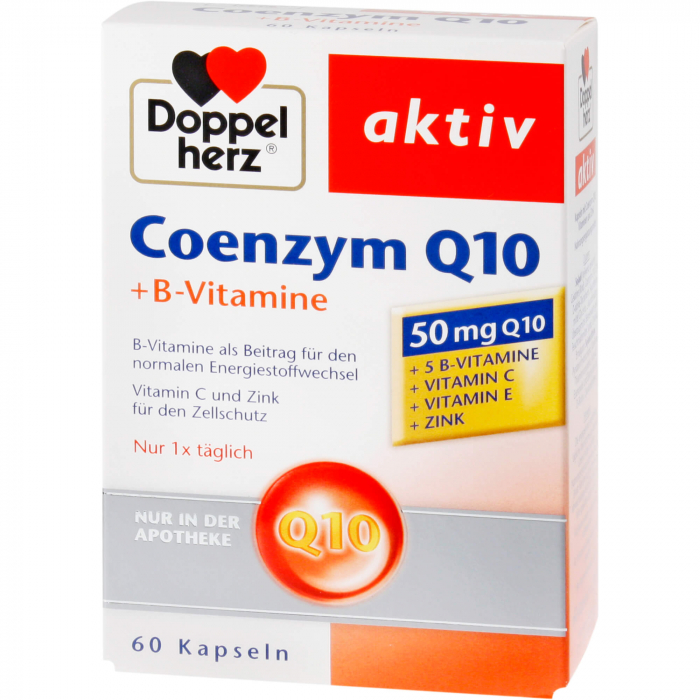 DOPPELHERZ Coenzym Q10+B Vitamine Kapseln 60 St
