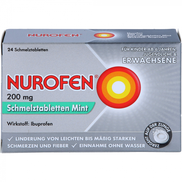 NUROFEN 200 mg Schmelztabletten Mint 24 St