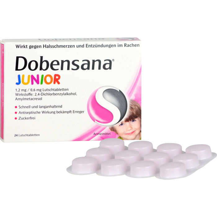 DOBENSANA Junior 1,2 mg/0,6 mg Lutschtabletten 24 St