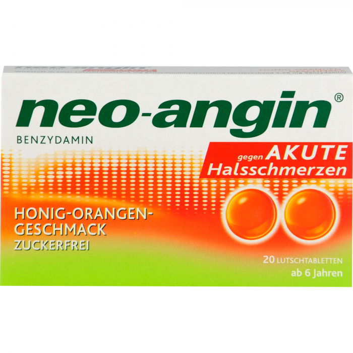 NEO-ANGIN Benzydamin akute Halsschmerz.Honig-Oran. 20 St