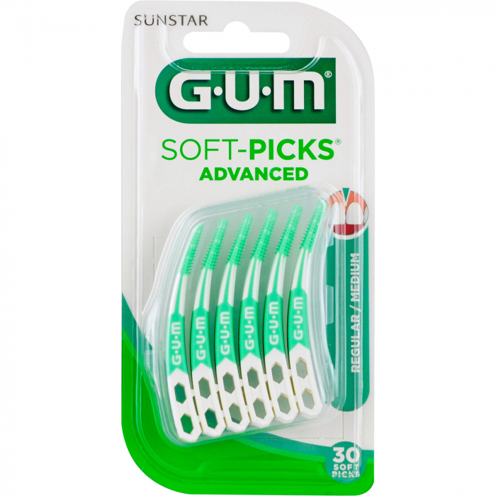 GUM Soft-Picks Advanced regular+Reise-Etui 30 St