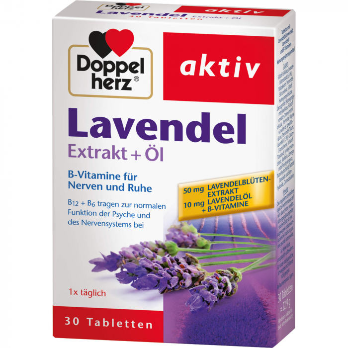 DOPPELHERZ Lavendel Extrakt+Öl Tabletten 30 St