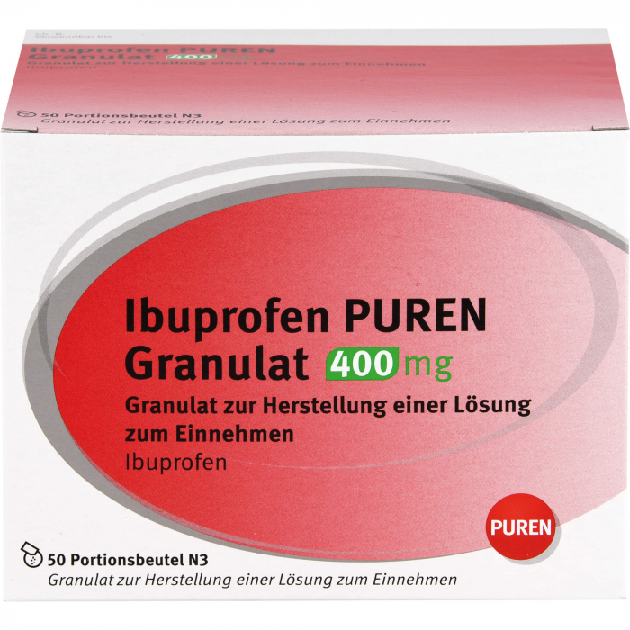 IBUPROFEN PUREN Granulat 400 mg z.Her.e.Lsg.z.Ein. 50 St