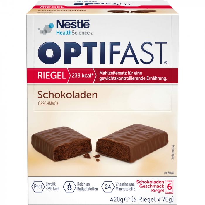 OPTIFAST Riegel Schokolade 6X70 g