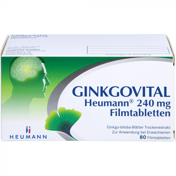 GINKGOVITAL Heumann 240 mg Filmtabletten 80 St