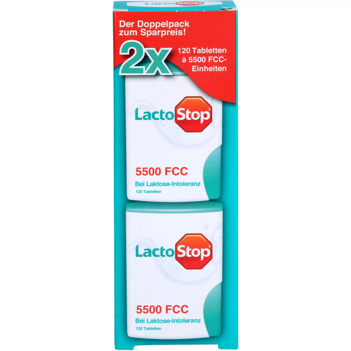 LACTOSTOP 5.500 FCC Tabletten Klickspender Dop.Pa. 2X120 St