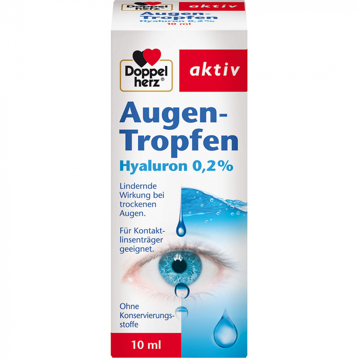 DOPPELHERZ Augen-Tropfen Hyaluron 0,2% 10 ml