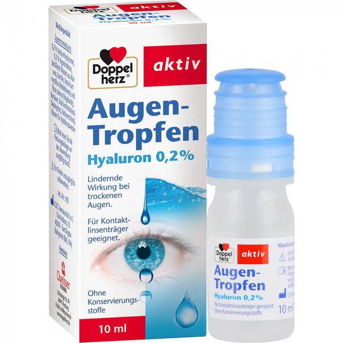 DOPPELHERZ Augen-Tropfen Hyaluron 0,2% 10 ml