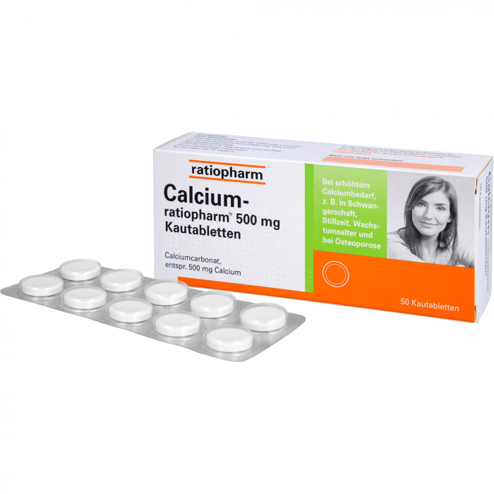 CALCIUM-RATIOPHARM 500 mg Kautabletten 50 St