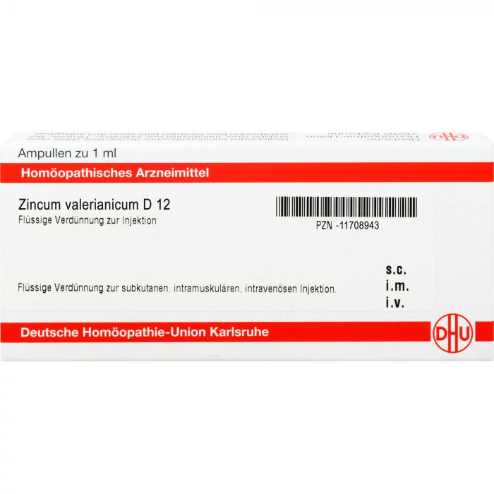 ZINCUM VALERIANICUM D 12 Ampullen 8X1 ml