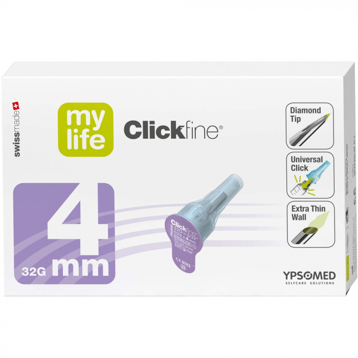 MYLIFE Clickfine Pen-Nadeln 4 mm 100 St