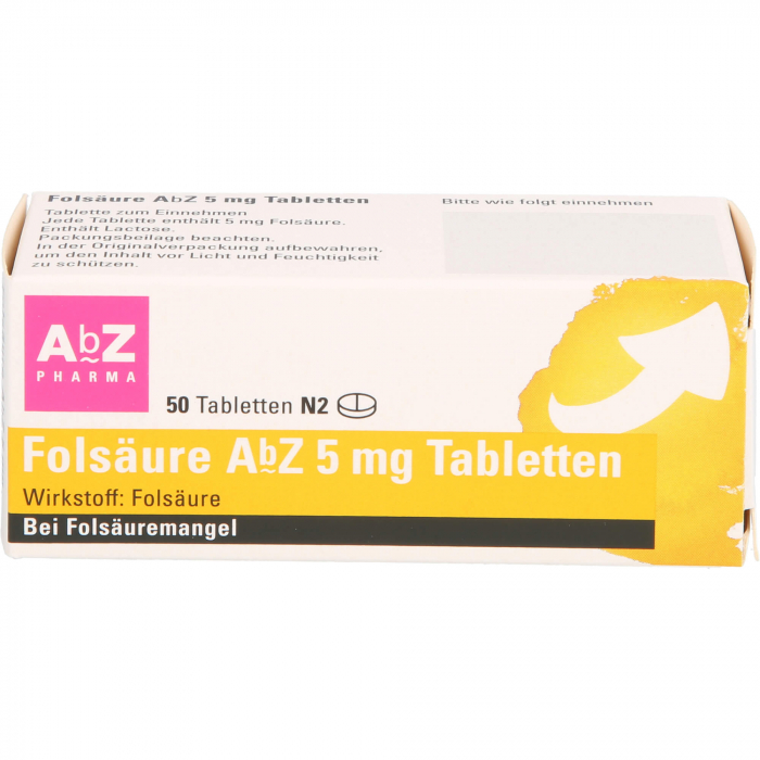 FOLSÄURE AbZ 5 mg Tabletten 50 St
