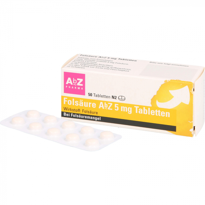 FOLSÄURE AbZ 5 mg Tabletten 50 St