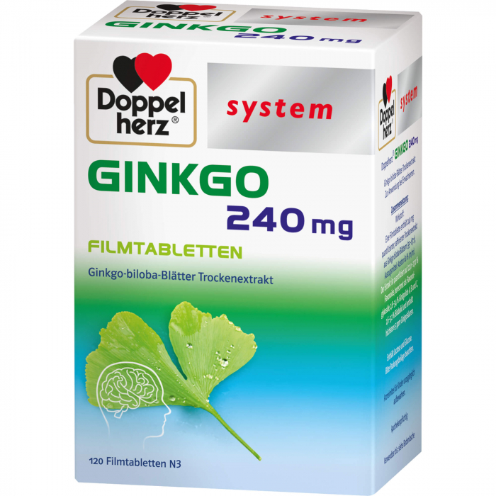 DOPPELHERZ Ginkgo 240 mg system Filmtabletten 120 St
