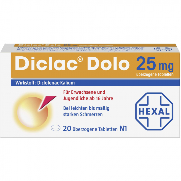 DICLAC Dolo 25 mg überzogene Tabletten 20 St