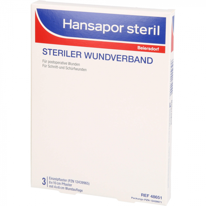 HANSAPOR steril Wundverband 8x10 cm 3 St