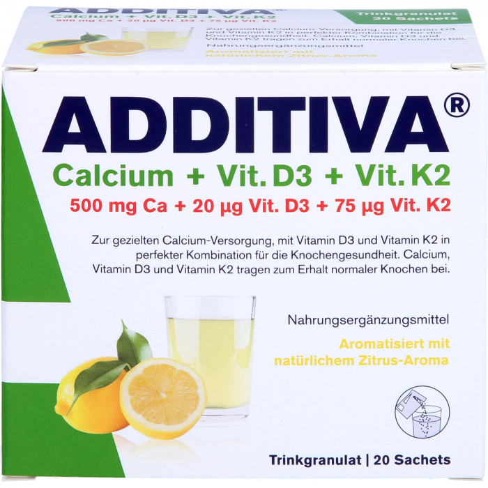 ADDITIVA Calcium+D3+K2 Granulat 20 St