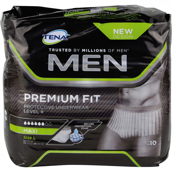 TENA MEN Level 4 Premium Fit Prot.Underwear L 10 St