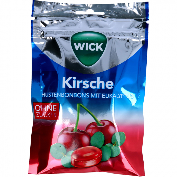 WICK Wildkirsche & Eukalyptus Bonbons o.Zucker Btl 72 g