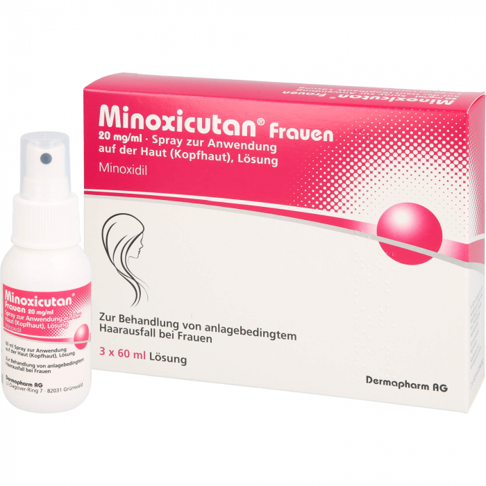MINOXICUTAN Frauen 20 mg/ml Spray 3X60 ml
